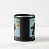 ユモア ブラック かわいい 最高の猫パパ 父の日 マグカップ (中央)