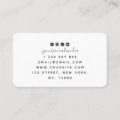 ユモア ブラック ホワイト 花嫁 花婿 結婚 テーマ 名刺 (裏面)