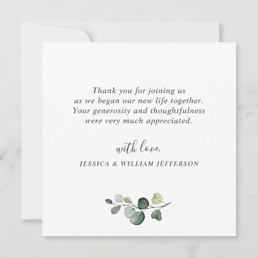 ユモダンエレガントーカリリーススタイリッシュ枠 サンキューカード (裏面)