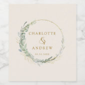 ユモダンエレガントーカリ結婚ワインラベル ワインラベル (シングルラベル)