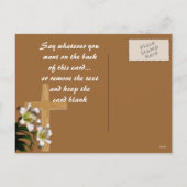 ユリおよびイースター十字の郵便はがき シーズンポストカード (裏面)