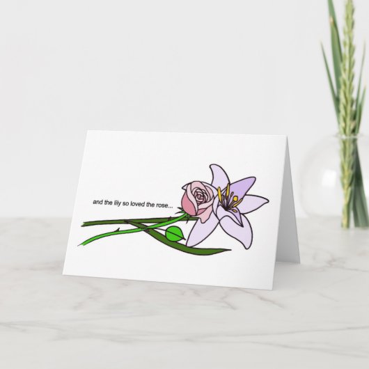 ユリおよびバラ カード (正面)