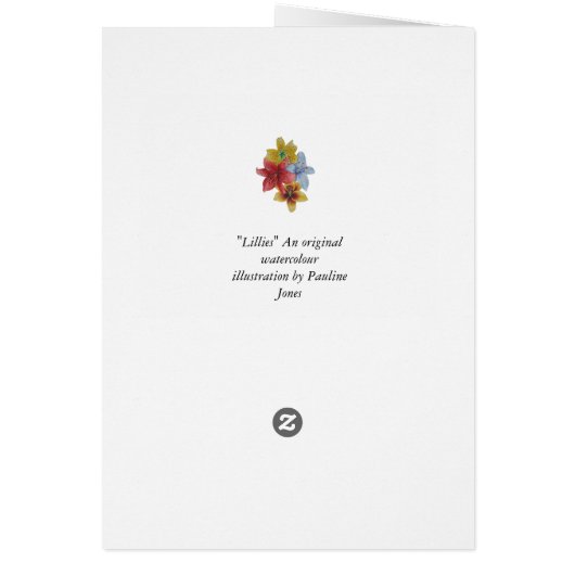 ユリかわいらしの花のフローラとムームの詩 (裏面)