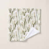 ユリかわいらしの花を呼ぶ バスタオルセット (ウォッシュタオル)