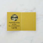 ユリが水のイースターグリーティングゴールデンに反映 シーズンカード (内部)