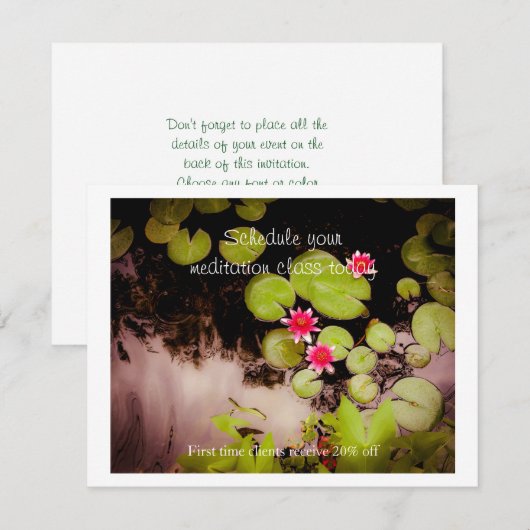 ユリとコイ池 招待状 (正面/裏面)