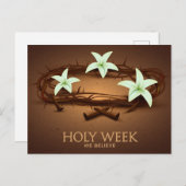 ユリとトーンの聖週間の冠 シーズンポストカード (正面/裏面)