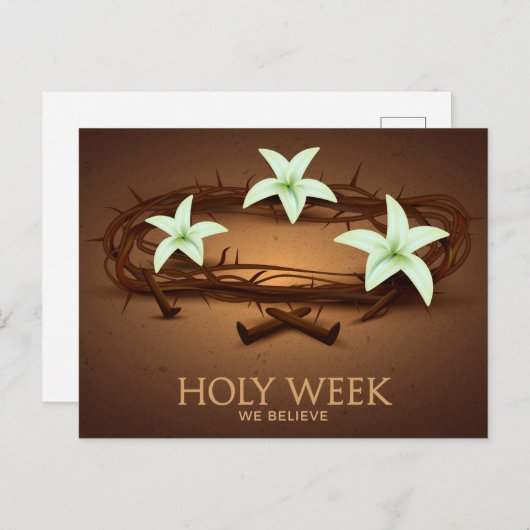 ユリとトーンの聖週間の冠 シーズンポストカード (正面/裏面)