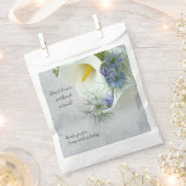 ユリとニゲラの花 フェイバーバッグ (クリップ留めされた状態)