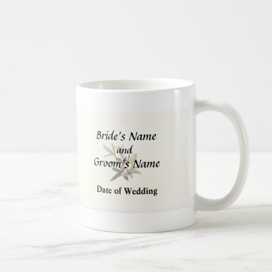 ユリとベリー結婚の供給 コーヒーマグカップ (右)