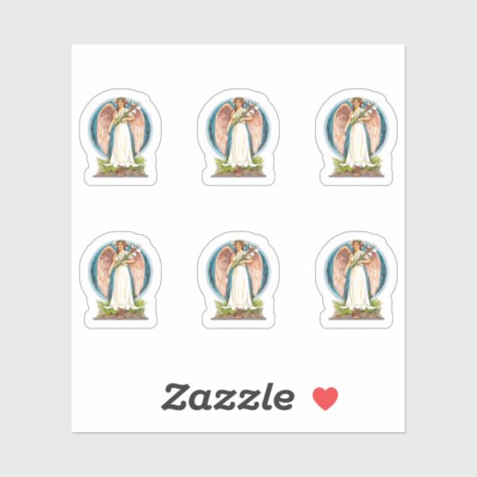 ユリとヴィンテージエンジェル シール (シート)