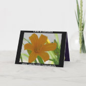 ユリと水仙のグリーティングカード カード (裏面)