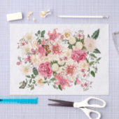 ユリと牡丹ピンクガーデン垂直ブーケ 薄葉紙 (クラフト)