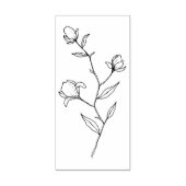 ユリと葉の木のクラフトスタンプの茎 ラバースタンプ (インプリント)