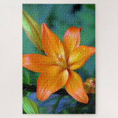 ユリと雨粒 ジグソーパズル (縦)