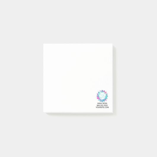 *~*ユリのはすオウムOMの記号の曼荼羅水 ポストイット (正面)