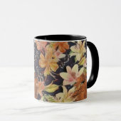 ユリのオレンジ、黄色、白 マグカップ (正面右)