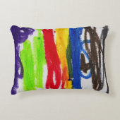 ユリのカラフルな枕 アクセントクッション (正面)