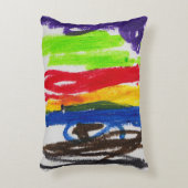 ユリのカラフルな枕 アクセントクッション (正面(垂直))