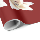 ユリのギフトラップ（赤） ゆりの包装紙(赤 ラッピングペーパー (ロールコーナー)