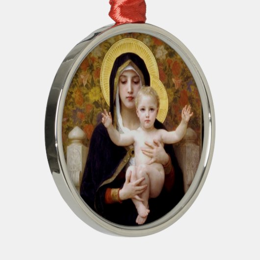 ユリのクリスマスのオーナメントのヴァージン メタルオーナメント (右)