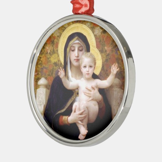 ユリのクリスマスのオーナメントのヴァージン メタルオーナメント (左)