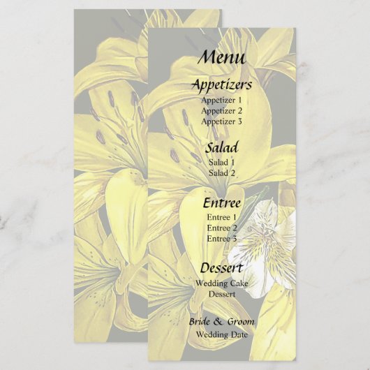 ユリのグループ メニュー (正面/裏面)