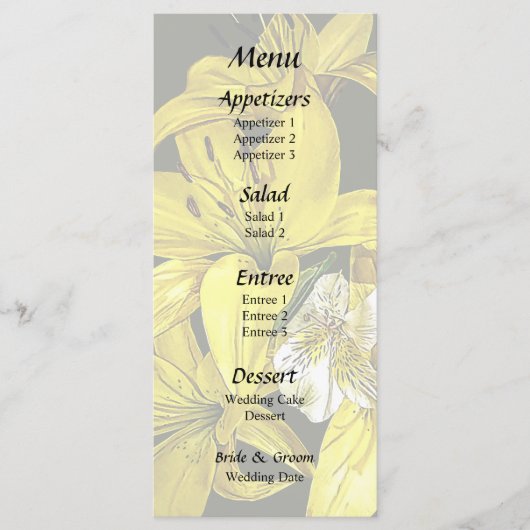 ユリのグループ メニュー (正面)