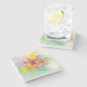 ユリのコースター ストーンコースター (横)