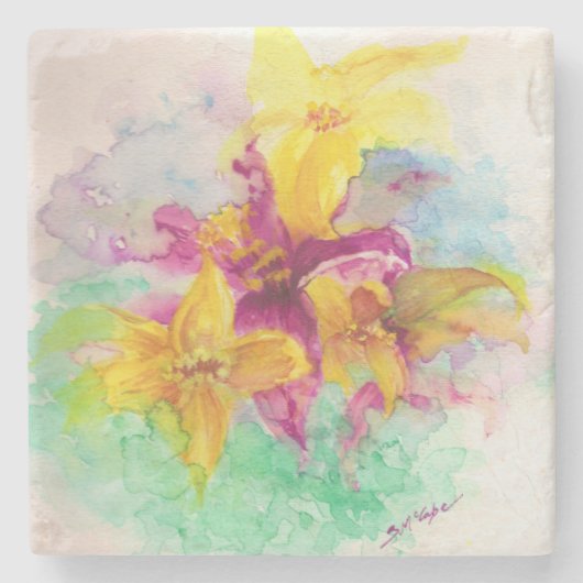 ユリのコースター ストーンコースター (正面)