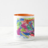 ユリのスケッチのマグ マグカップ (中央)