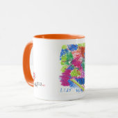 ユリのスケッチのマグ マグカップ (正面左)