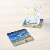 ユリのビーチ| WybalenaのFlindersの島 スクエアペーパーコースター (インサイチュ)