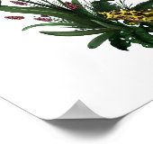 ユリの中の可愛いカエルフローラ ポスター (角)