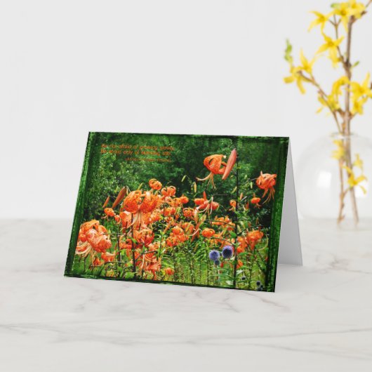 ユリの分野 カード (黄色い花)