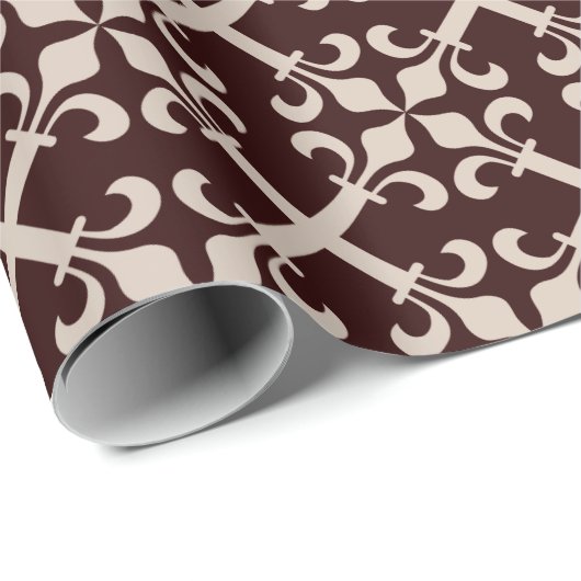 ユリの十字模様 ラッピングペーパー (ロールコーナー)