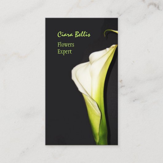 ユリの名刺が美しい 名刺 (正面)