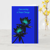 ユリの名前変更アナウンスカード カード (黄色い花)