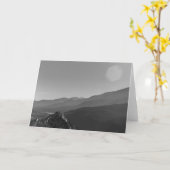 ユリの山景色、印Eastonによる挨拶状 カード (黄色い花)