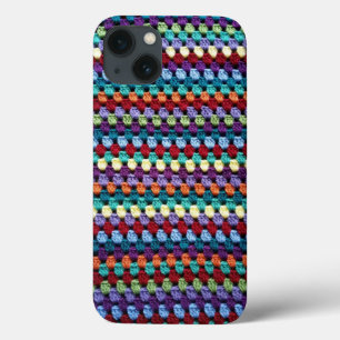 ユリの庭のストライプのなおばあさんの電話カバー iPhone 13ケース