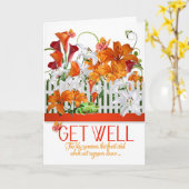 ユリの庭を元気にする カード (黄色い花)