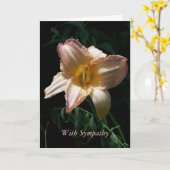 ユリの悔やみや弔慰カード カード (黄色い花)