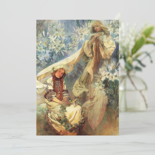 ユリの招待状のアルフォンス島のミュシャマドンナ 招待状 (スタンド正面)