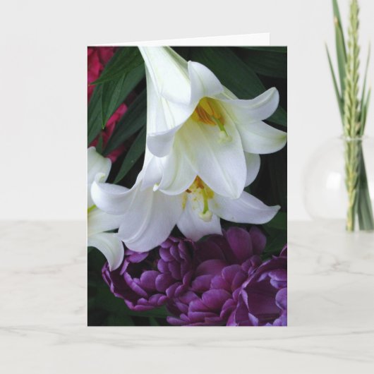 ユリの挨拶状 カード (正面)