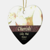 ユリの採用のオーナメント セラミックオーナメント (左)