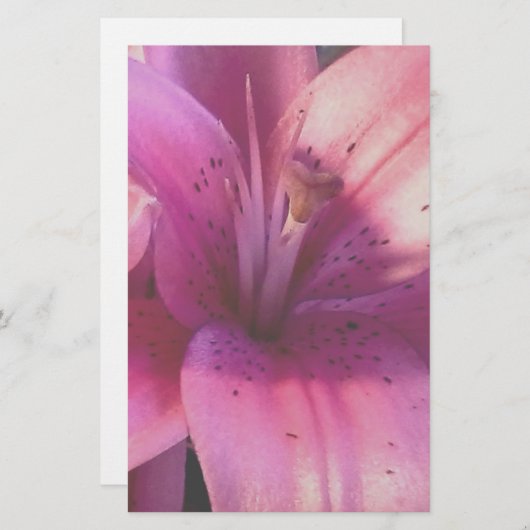 ユリの文房具 便箋 (正面/裏面)