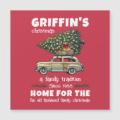 ユリの木の車 赤い家族の名前 クリスマス (正面)