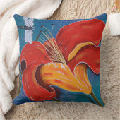 ユリの枕を持つトンボ クッション (ブランケット)