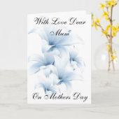 ユリの母の日の挨拶状 カード (黄色い花)