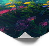 ユリの毛布の森のカラフル湖 ポスター (角)